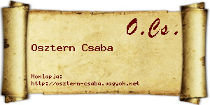 Osztern Csaba névjegykártya