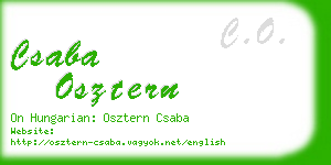 csaba osztern business card